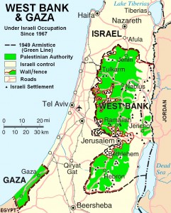 Israel wall map