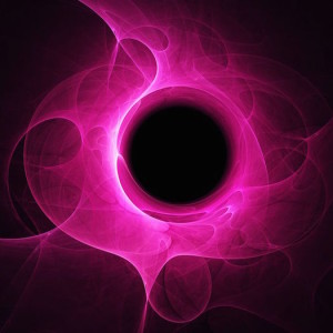Black hole of chaos w pink rays