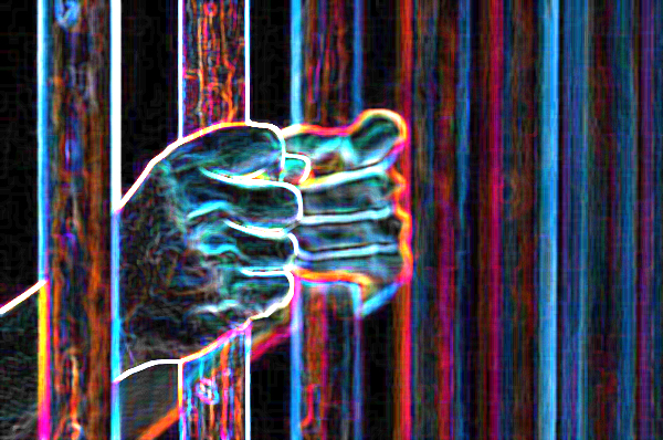 hands on bars black neon