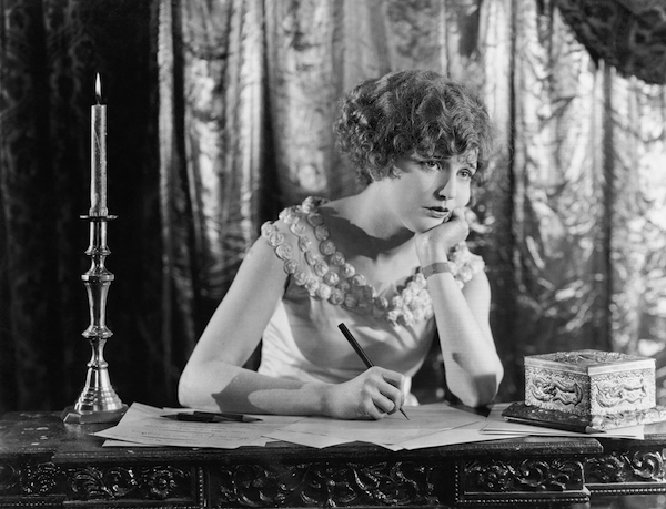 woman writing vintage